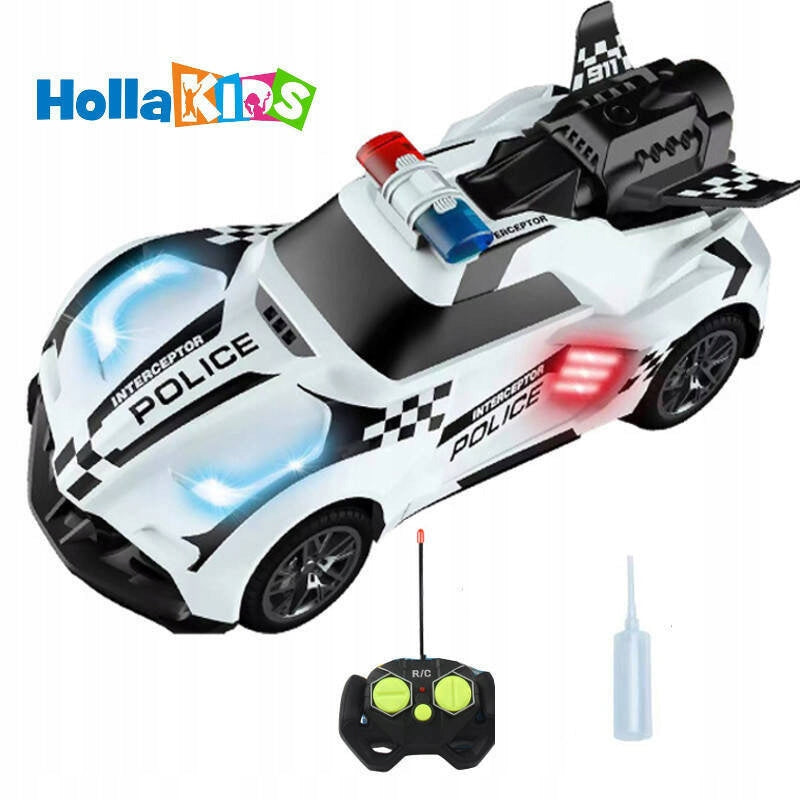 CAR REMOTE CONTROLLED POLICE CAR RC POLICE SMOKE EFFECT PILOT LIGHT Character/Title other