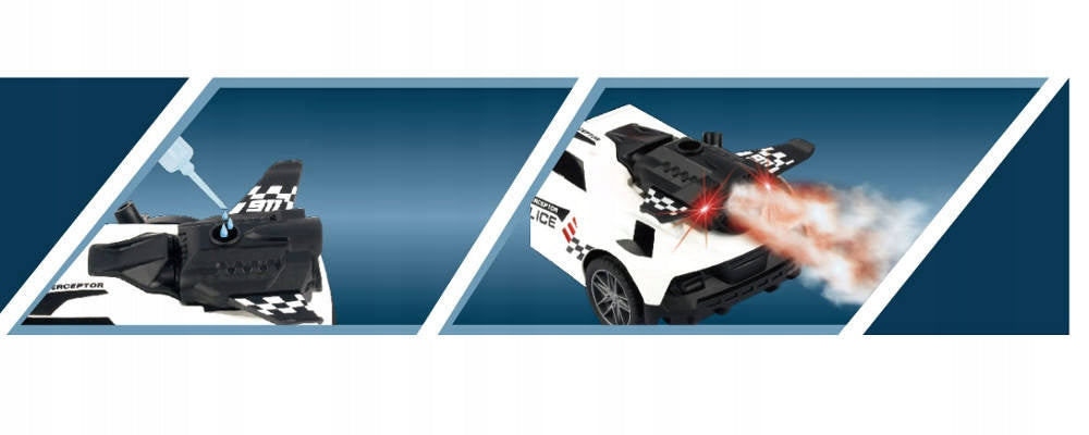 CAR REMOTE CONTROLLED POLICE CAR RC POLICE SMOKE EFFECT PILOT LIGHT Packaging status original