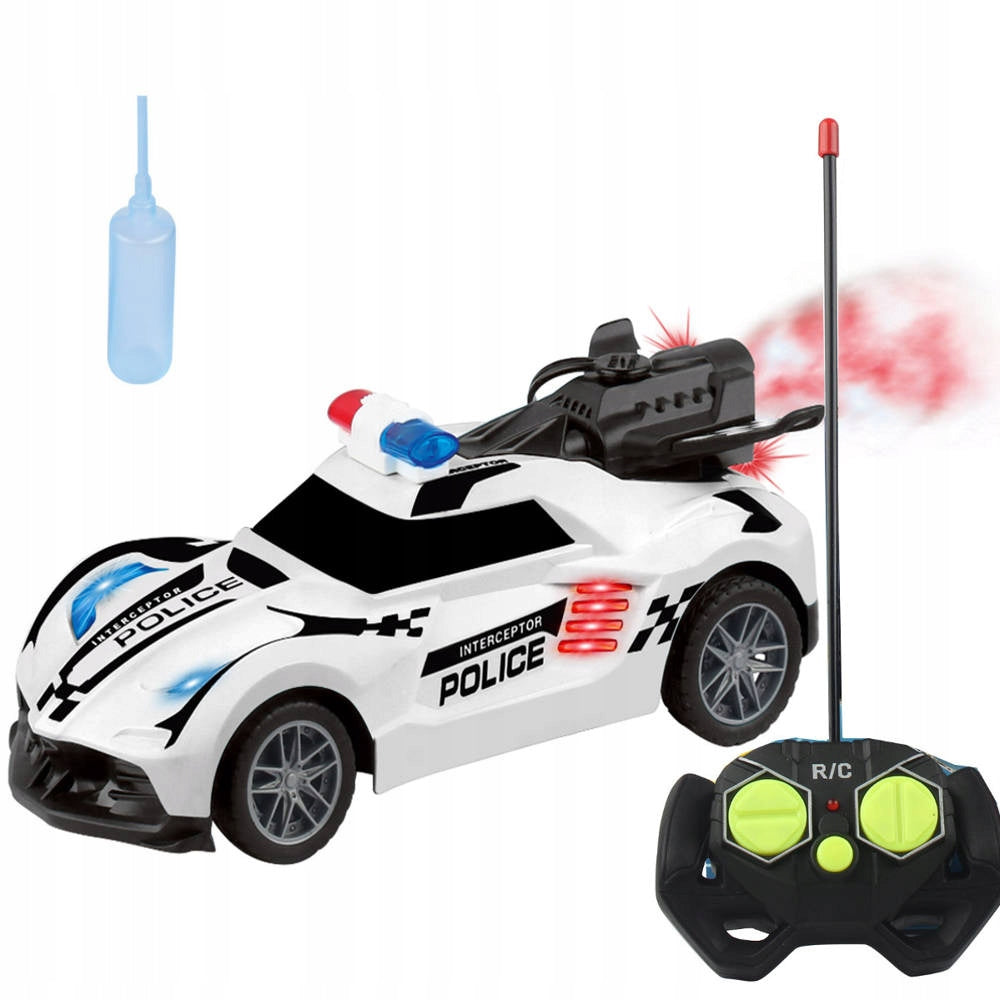 CAR REMOTE CONTROLLED POLICE CAR RC POLICE SMOKE EFFECT PILOT LIGHT