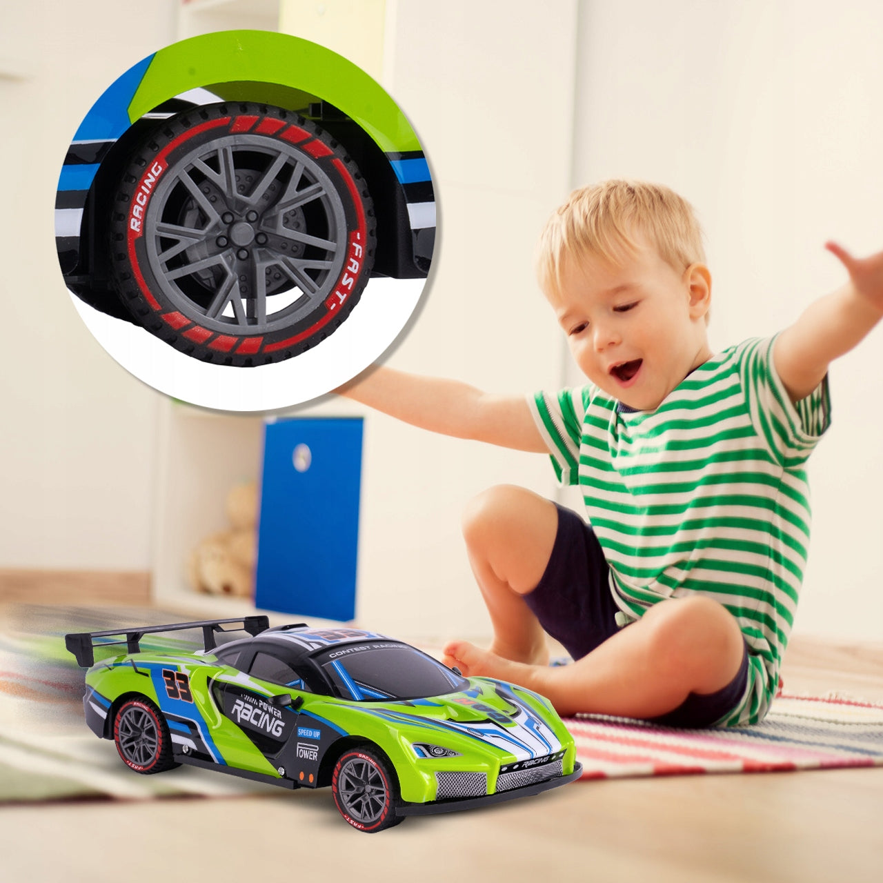CAR REMOTE CONTROLLED RC 1:12 CAR FOR REMOTE CONTROL SPECIAL EFFECTS Brand MalPlay