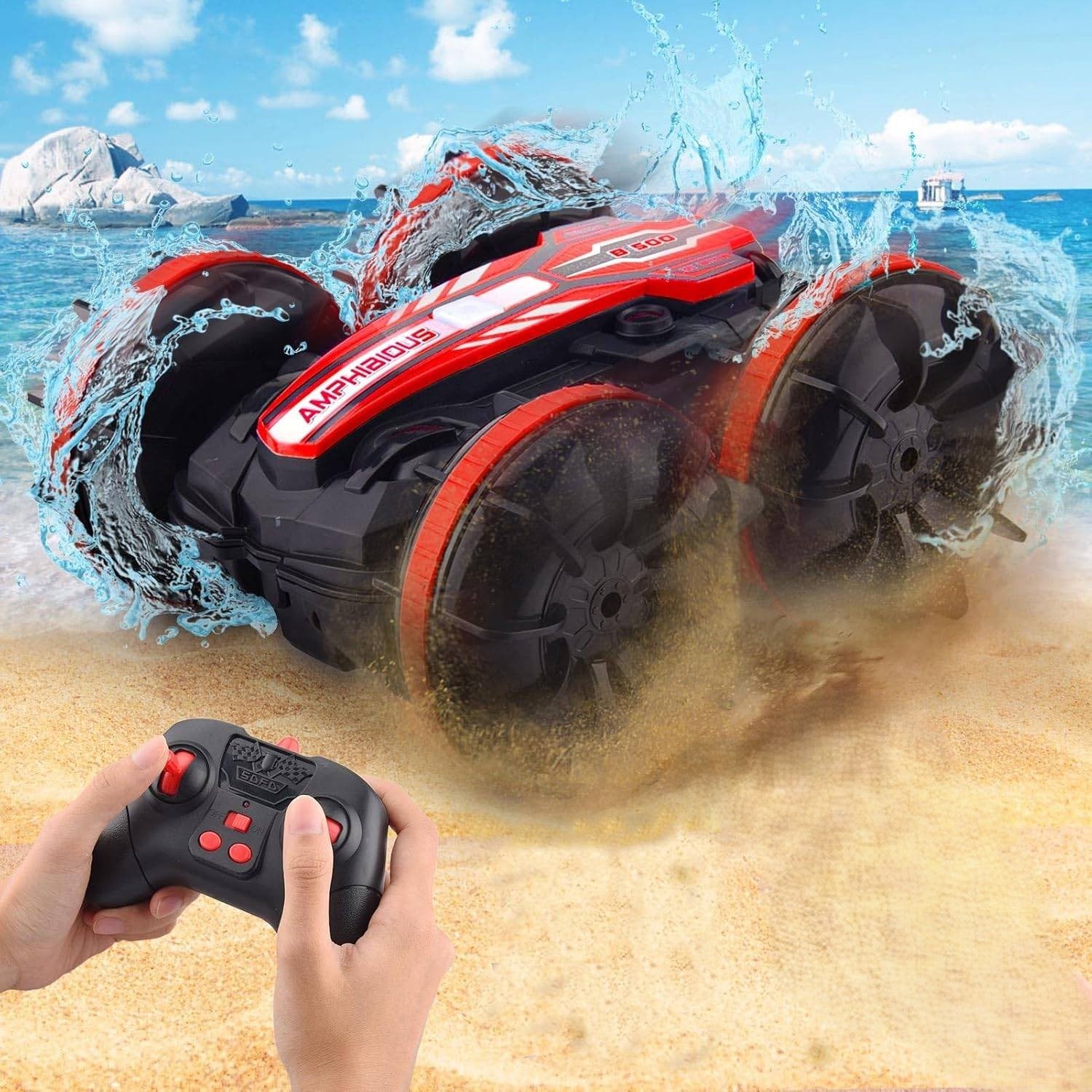 CAR REMOTE CONTROLLED RC AMPHIBIA 4x4 360° FLOATING ACROBATIC Kind driving