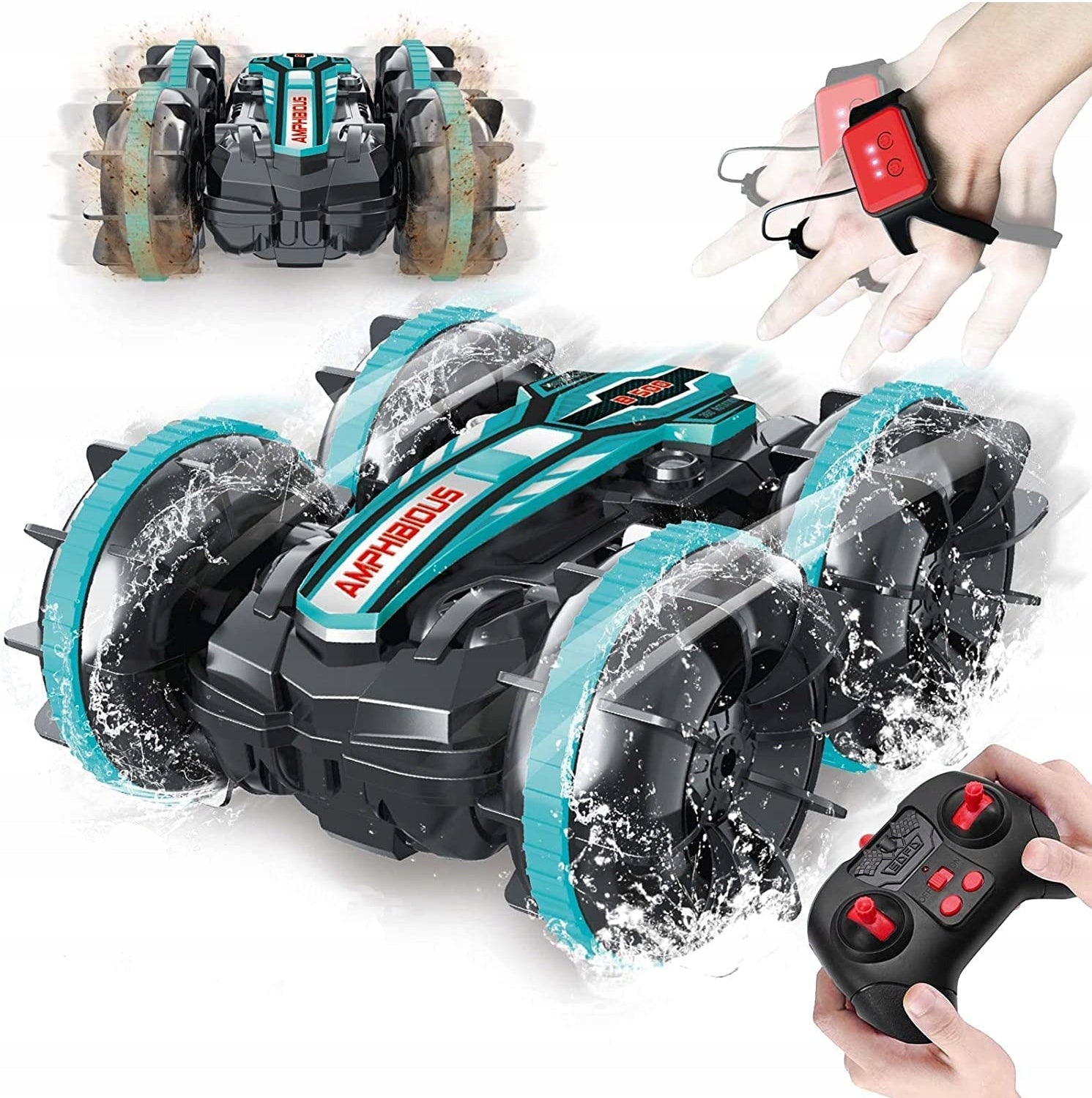 CAR REMOTE CONTROLLED RC GESTURES AMPHIBIOUS 4x4 360° FLOATING 2 REMOTE CONTROLS