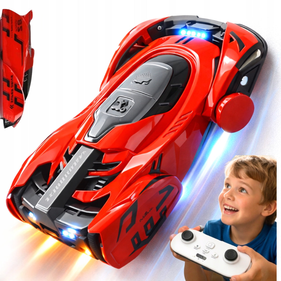 CAR REMOTE CONTROLLED REMOTE CONTROL RC 360 RIDES ON THE WALL LED SOUND CAR