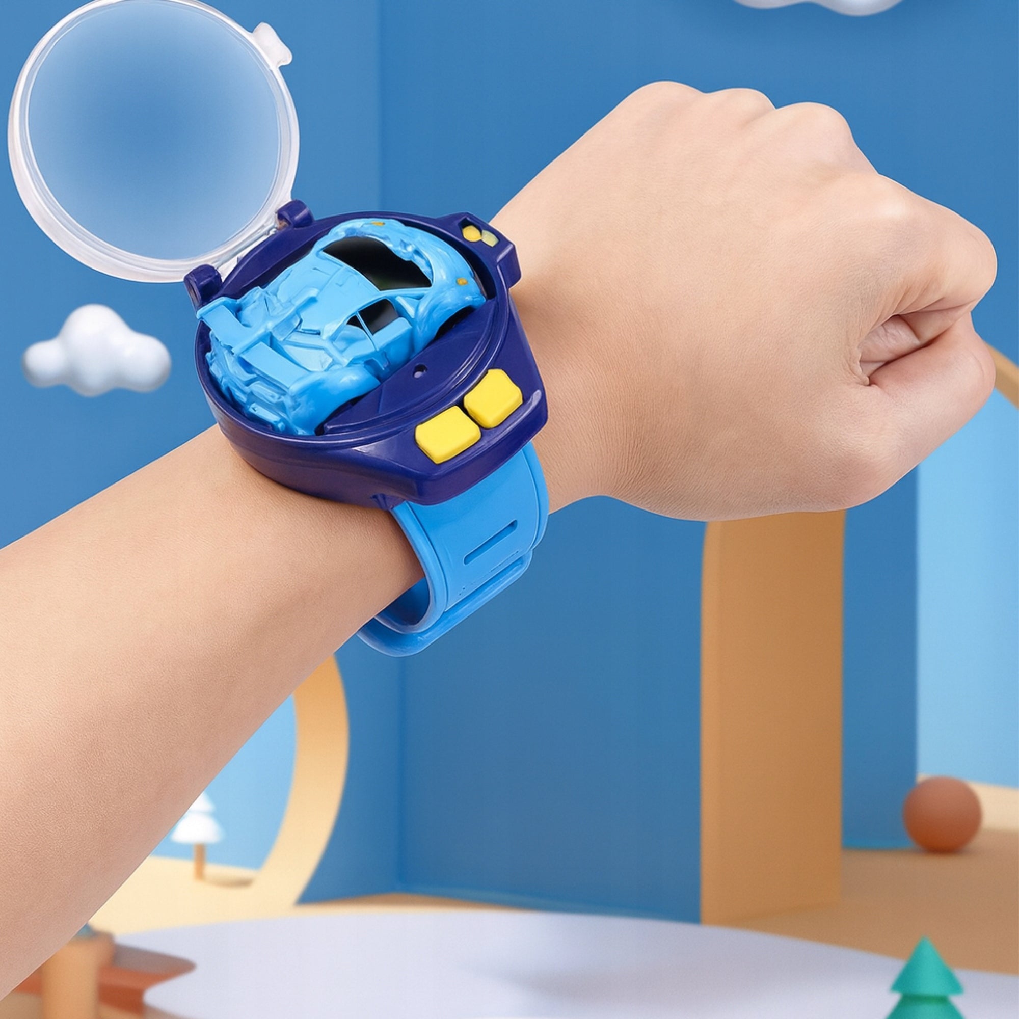 CAR REMOTE CONTROLLED WATCH MINI CAR BLUE AUTO WATCH Brand no brand