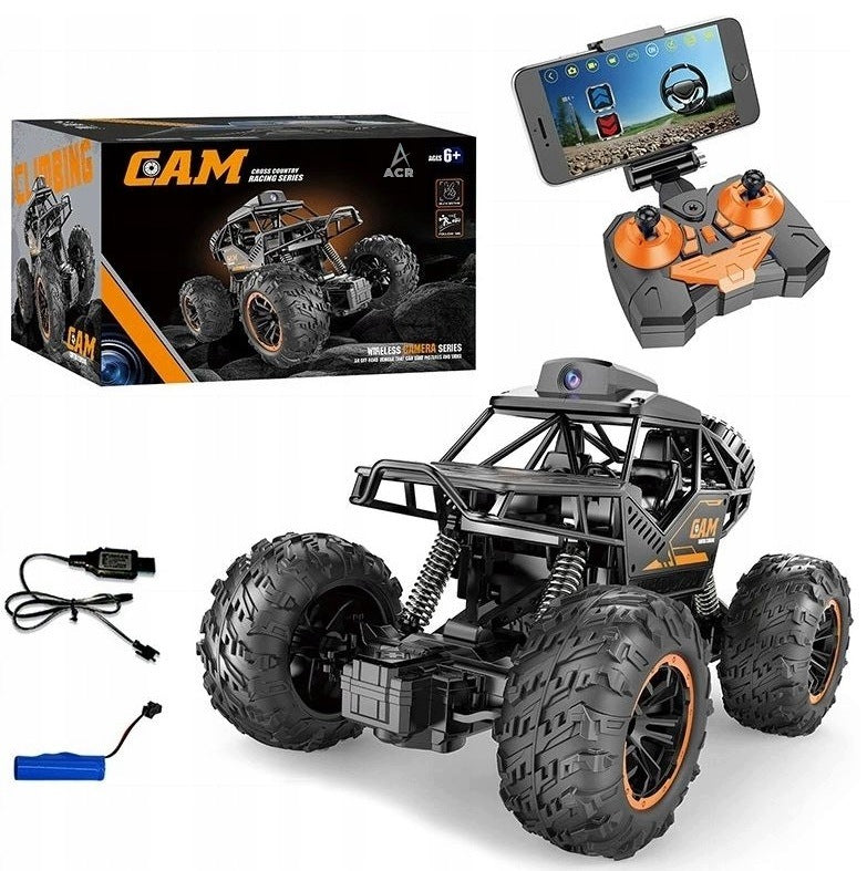 CAR REMOTE CONTROLLED WITH WIFI CAMERA AUTO RC METAL OFF-ROAD BATTERY