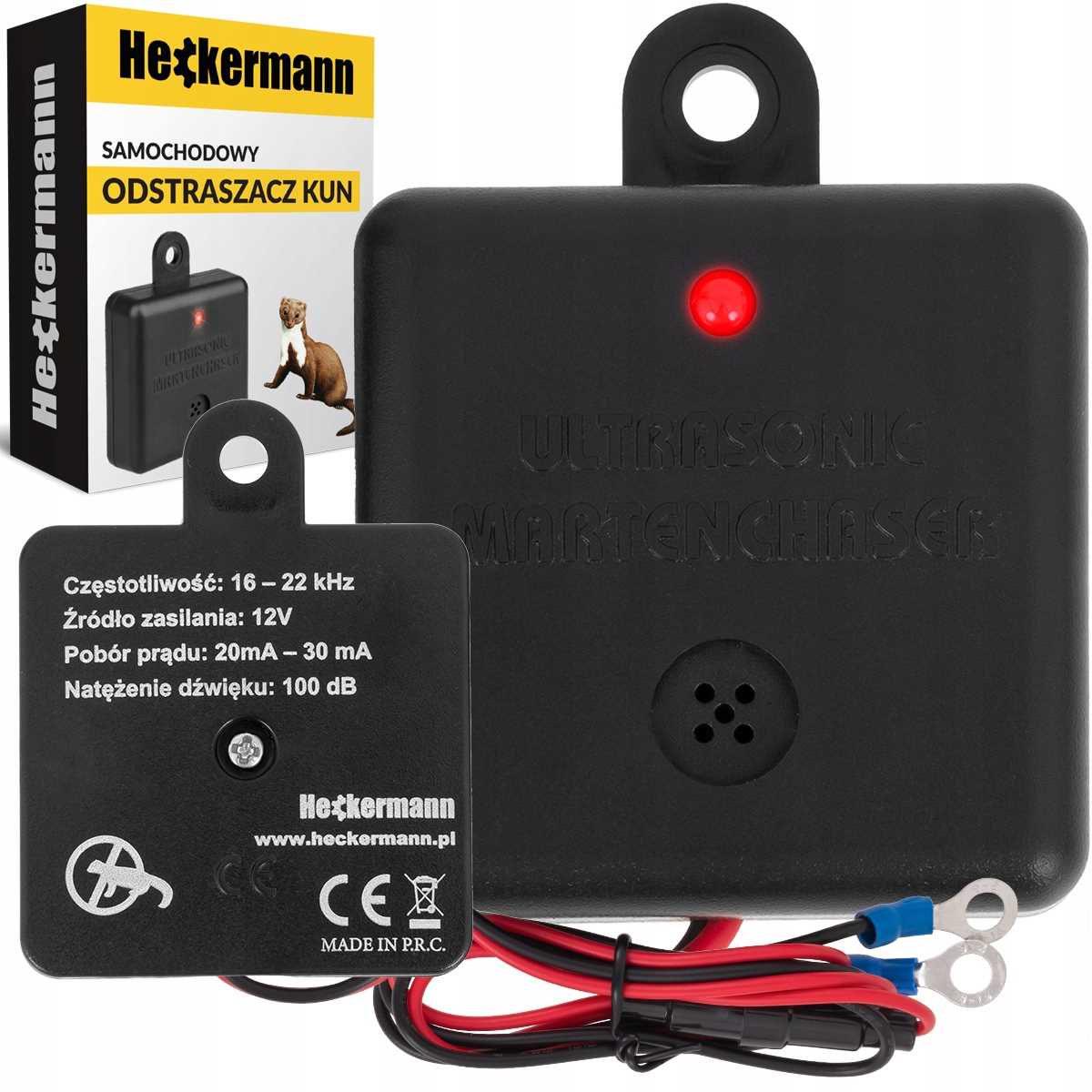 CAR REPELLENT ULTRASONIC RODENTS RATS MARTENS MICE 2in1
