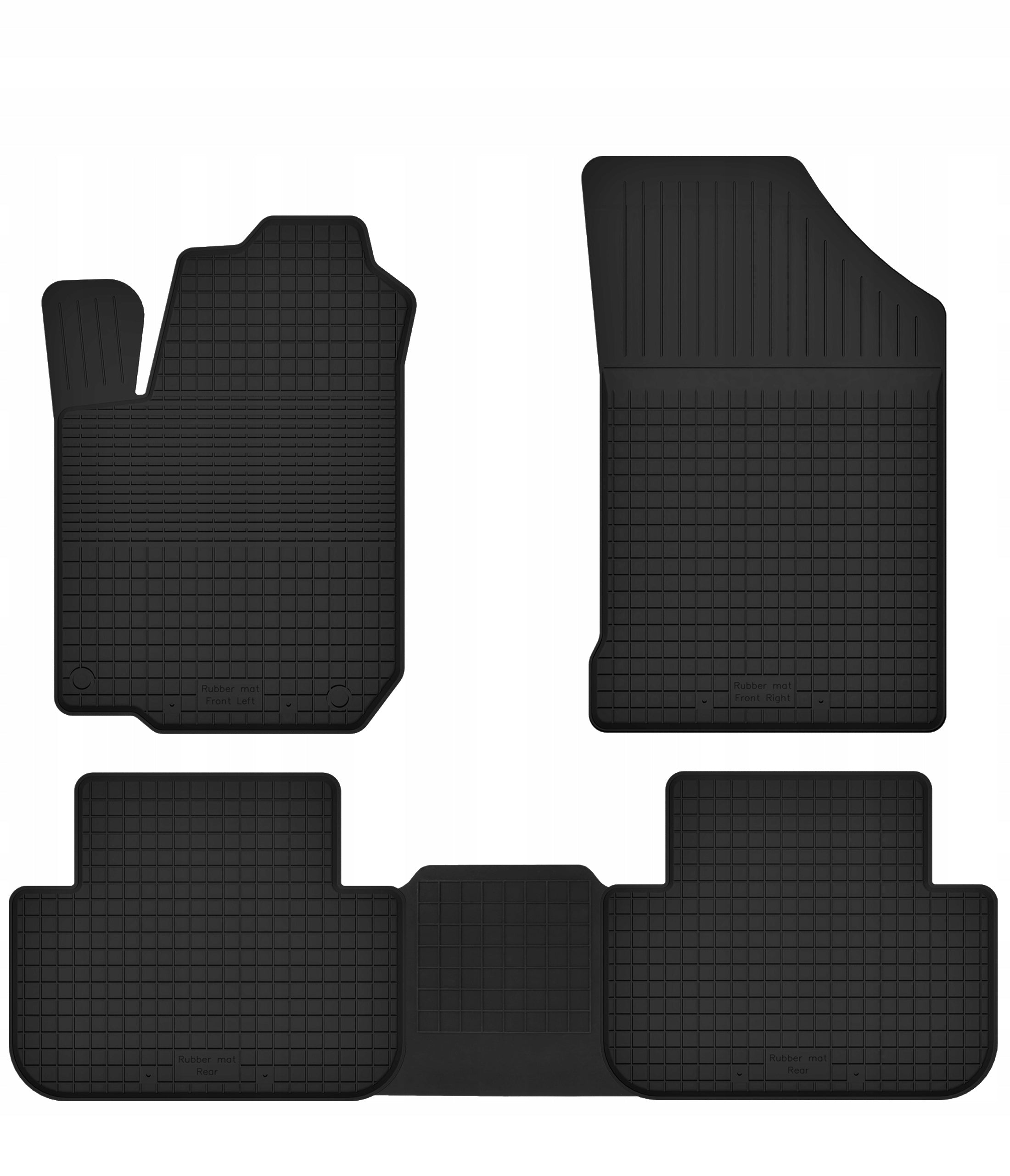 CAR RUGS RUBBER HIGH RIM CUSTOMIZED TRAY + CENTER TUNNEL