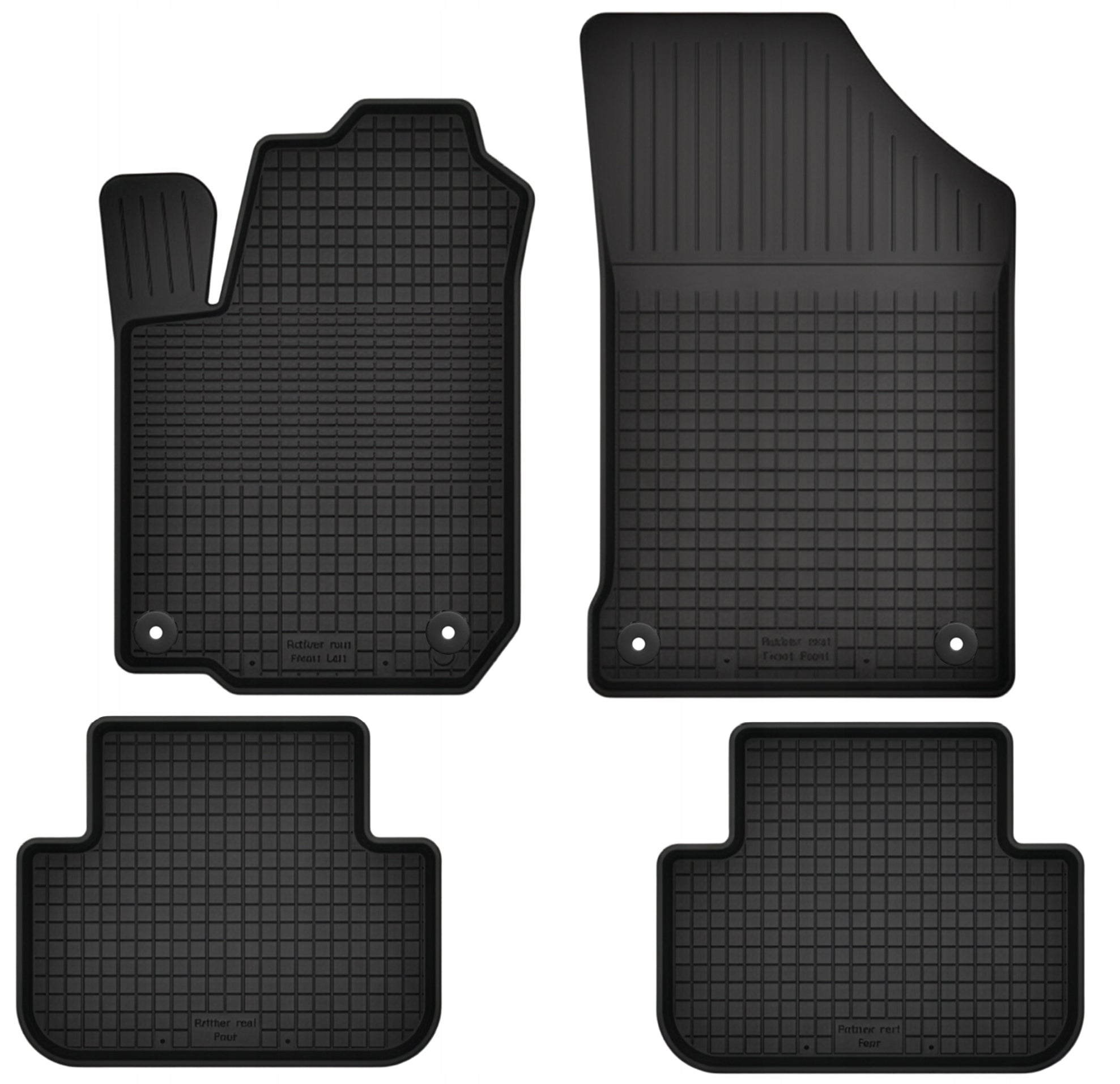 CAR RUGS RUBBER TROUGH SET 4PCS TROUGH 2CM + STOPWATCHES