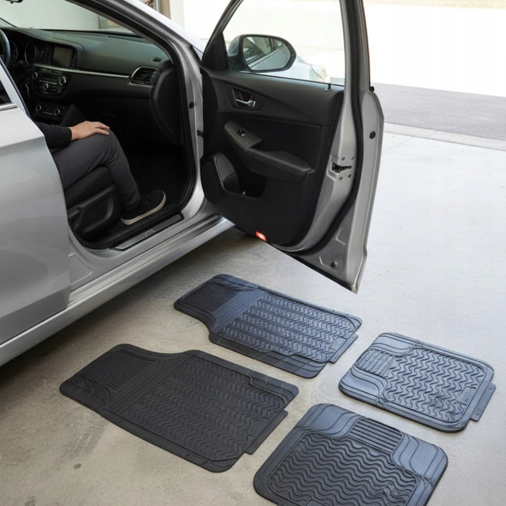 CAR RUGS RUBBER WIPERS BLACK UNIVERSAL TROUGH 4PCS Manufacturer Inn