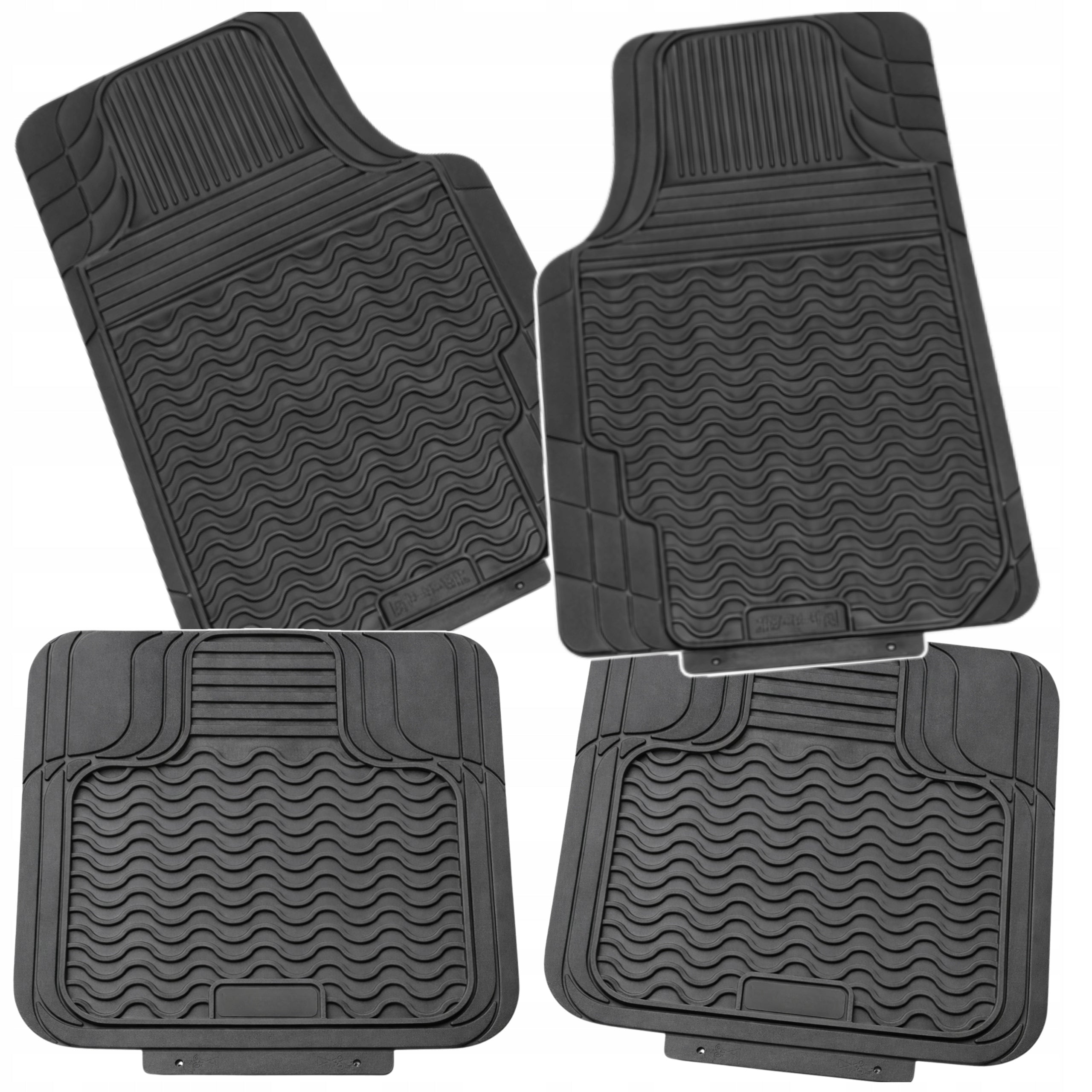 CAR RUGS RUBBER WIPERS BLACK UNIVERSAL TROUGH 4PCS Manufacturer's catalog number 5903855089785