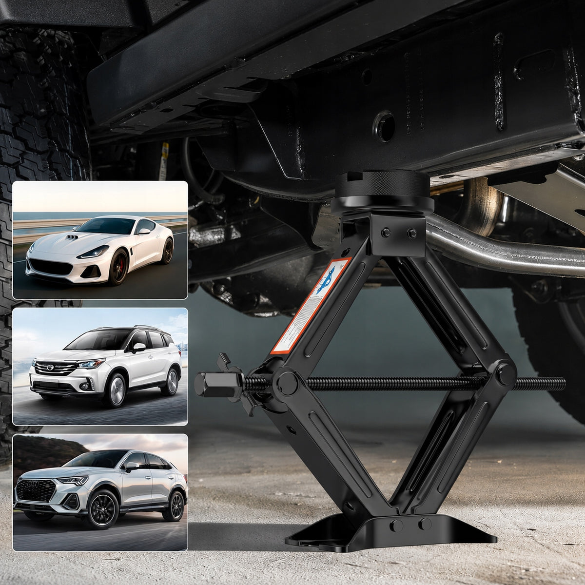 CAR SCISSOR LIFT 2T 2000 KG EMERGENCY SET JACK WITH KEY Brand no brand