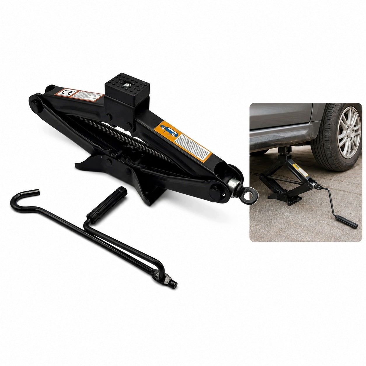 CAR SCISSOR LIFT 2T HAND JACK 114-390 MM FOR WHEEL CHANGE