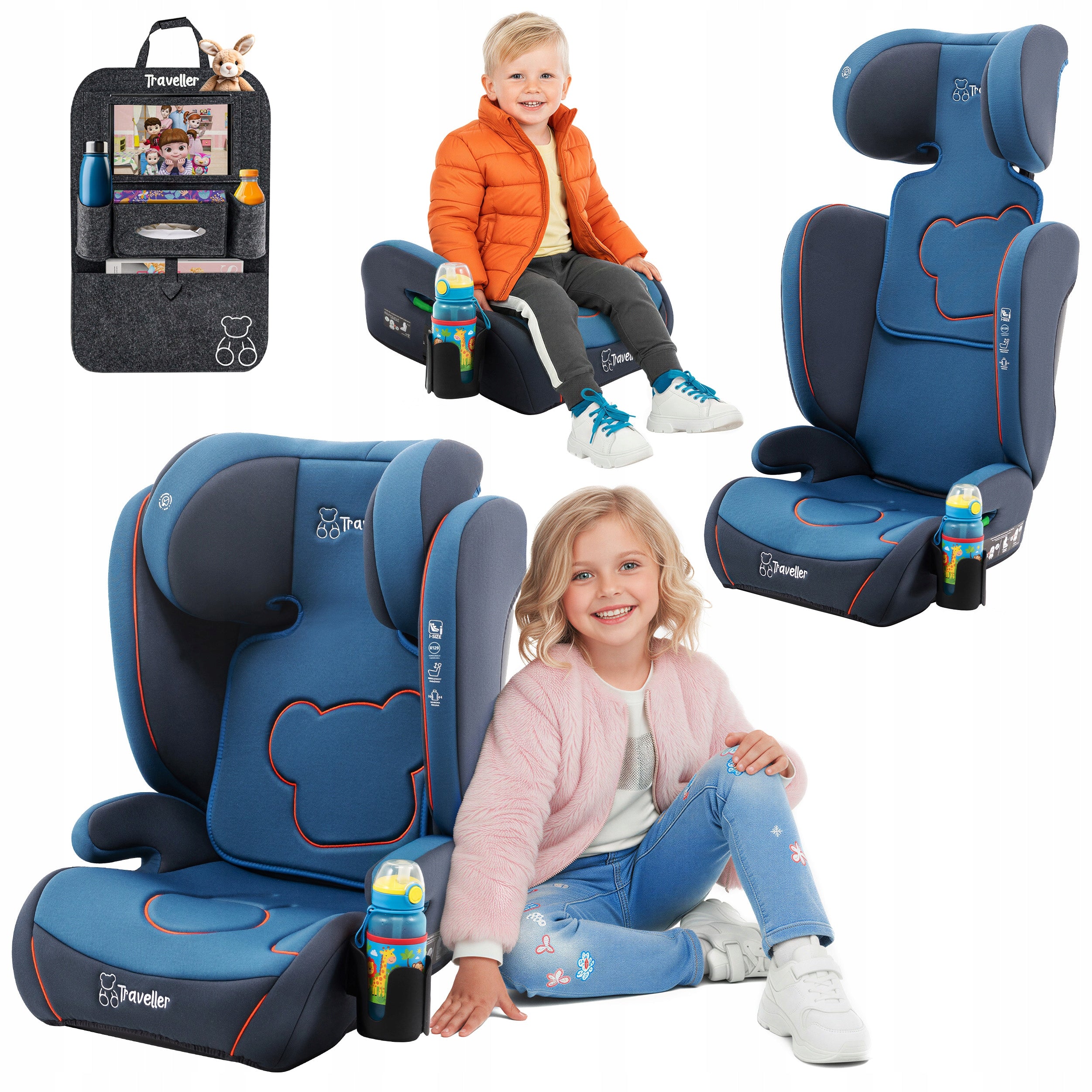 CAR SEAT 2in1 STAND 15-36kg LARGE 100-150cm i-Size +ORGANIZER