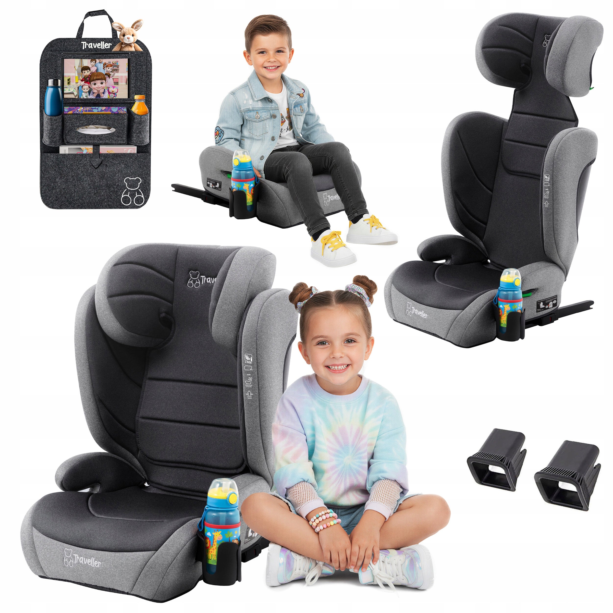 CAR SEAT 2in1 STAND 15-36kg LARGE i-Size + ISOFIX ORGANIZER
