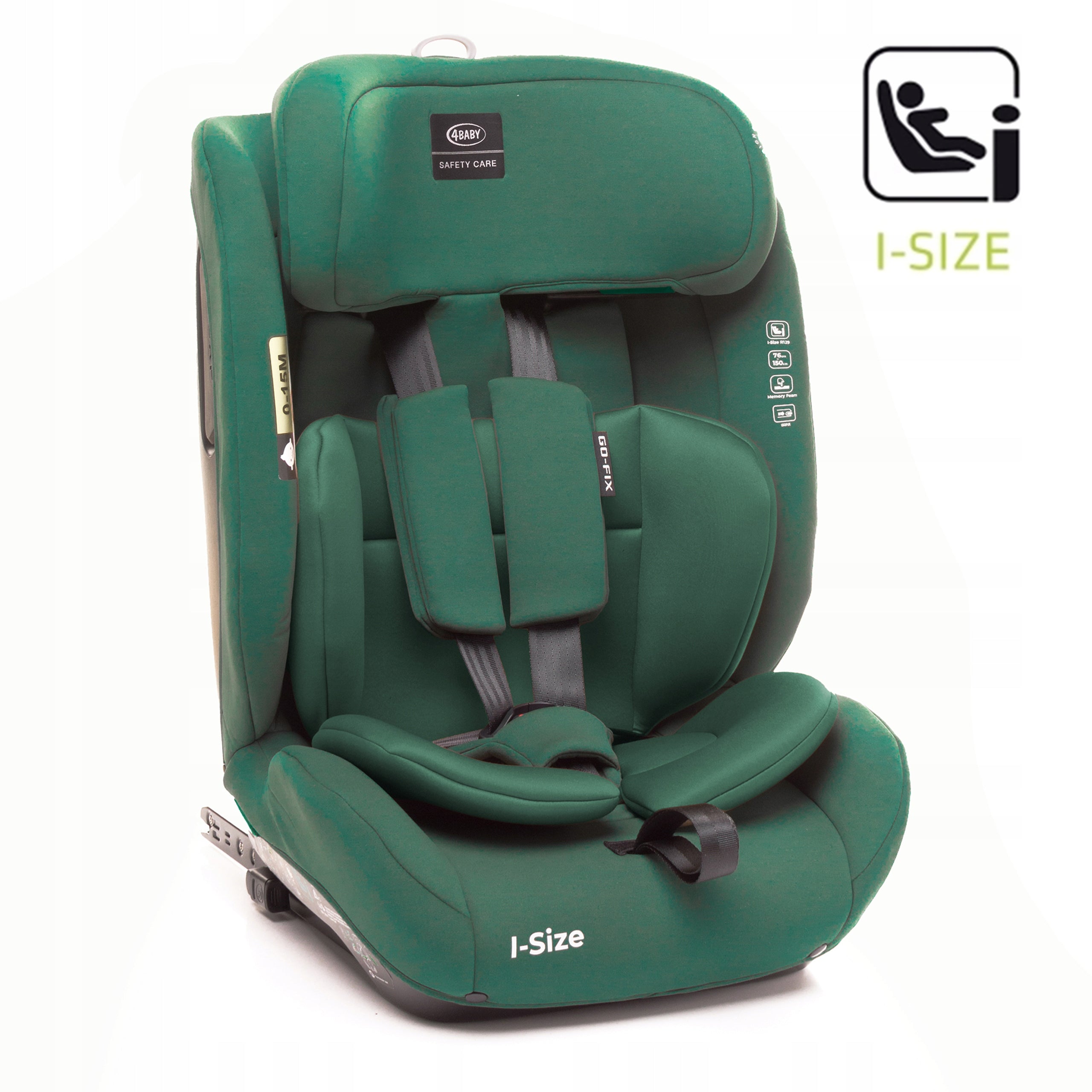 CAR SEAT GO-FIX ISOFIX I-SIZE 9-36 KG 76-150 CM 12x ADJUSTMENT Brand 4BABY
