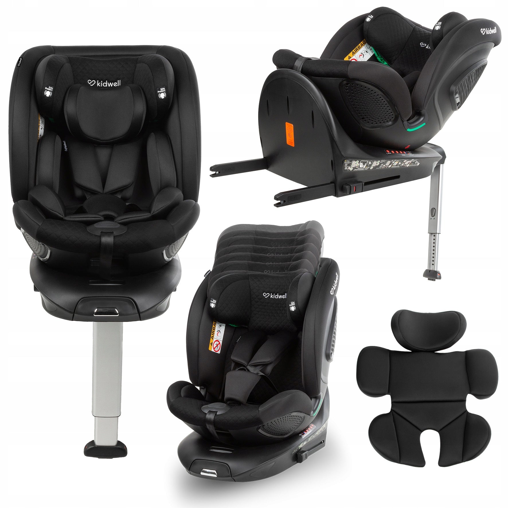 CAR SEAT Kidwell GoCar BLACK i-SIZE 40-135 cm ISOFIX Swivel
