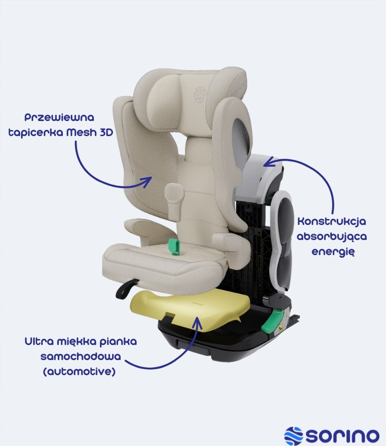 CAR SEAT SORINO CERES I-SIZE 100-150CM SAFETY TESTS Manufacturer code SR302