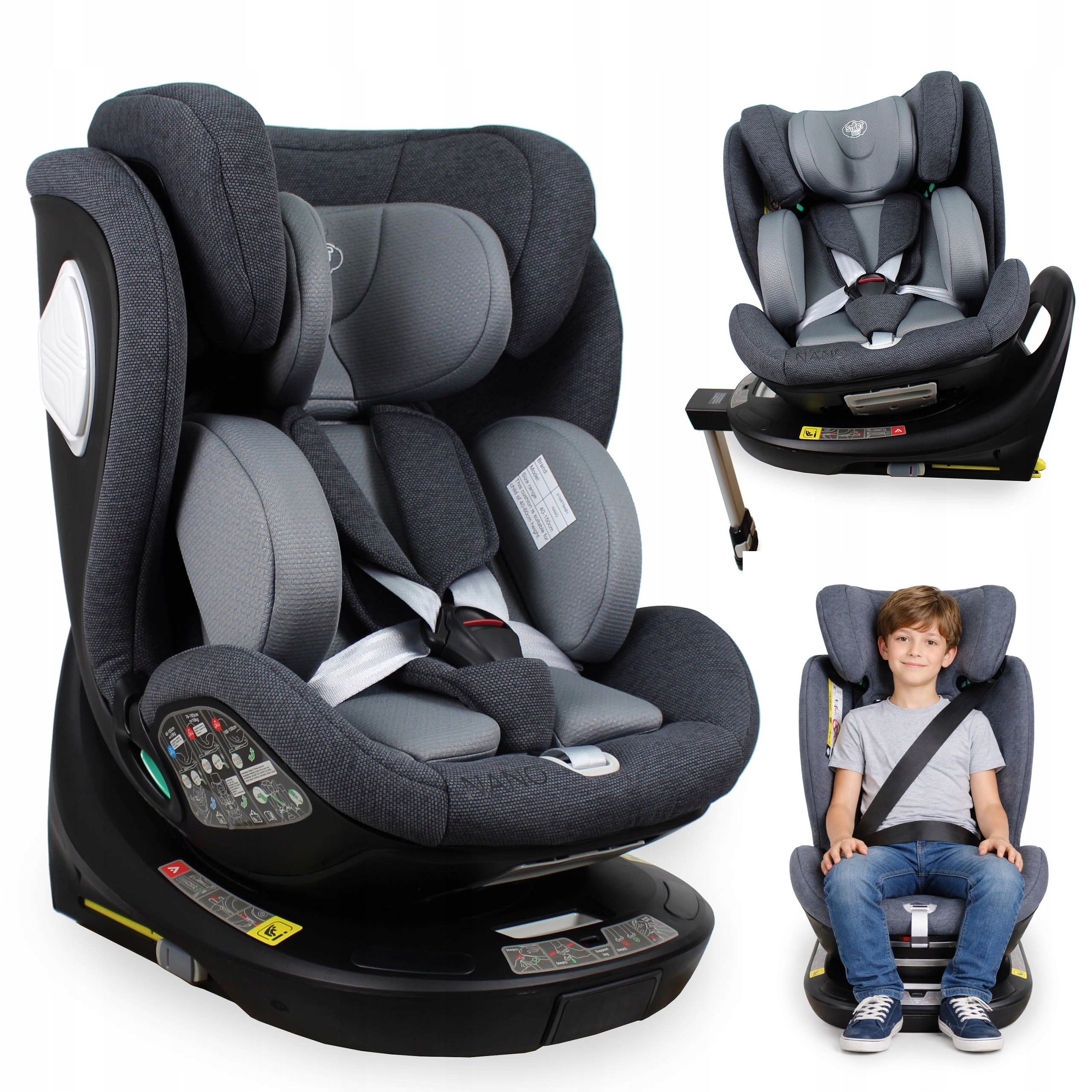 CAR SEAT START BABY NANO 0-36 I-SIZE LEG ISOFIX SWIVEL REGULO