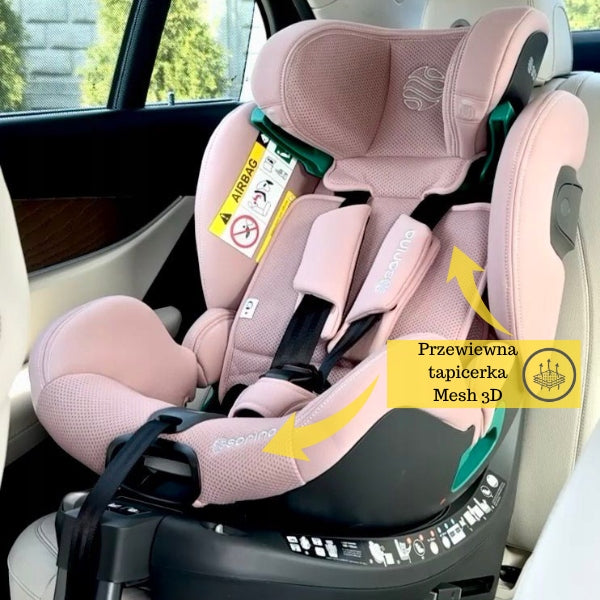 CAR SEAT SWIVEL BASE 360° 40-150CM ISIZE AURORA PINK SORINO Brand Sorino