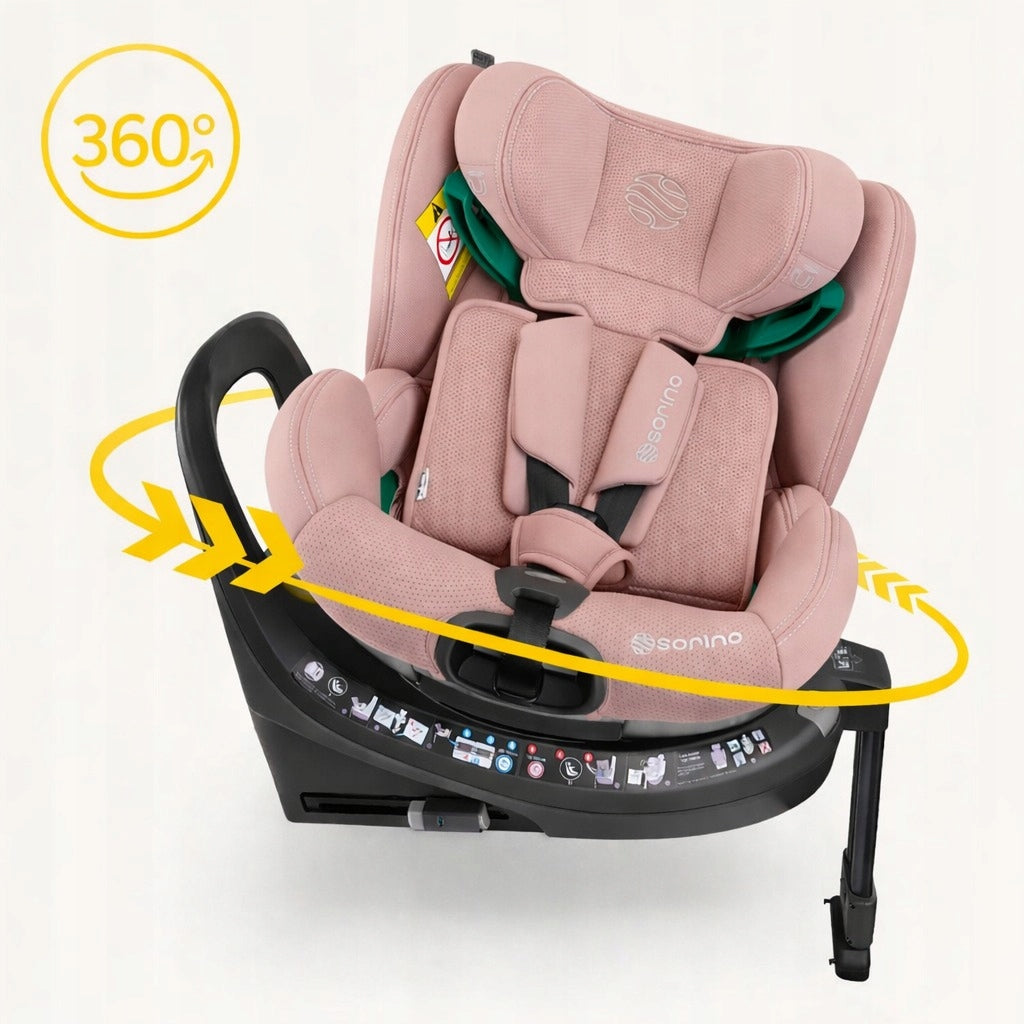 CAR SEAT SWIVEL BASE 360° 40-150CM ISIZE AURORA PINK SORINO Manufacturer code SR316