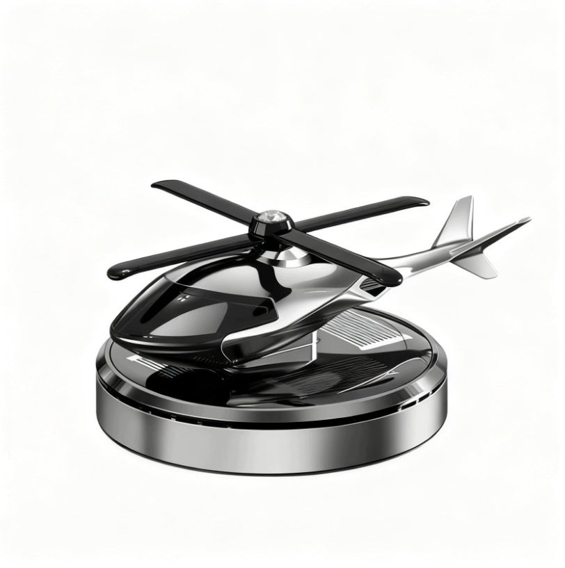 CAR SMELL SOLAR AIR FRESHENER ROTATING HELICOPTER GIFT Manufacturer no brand