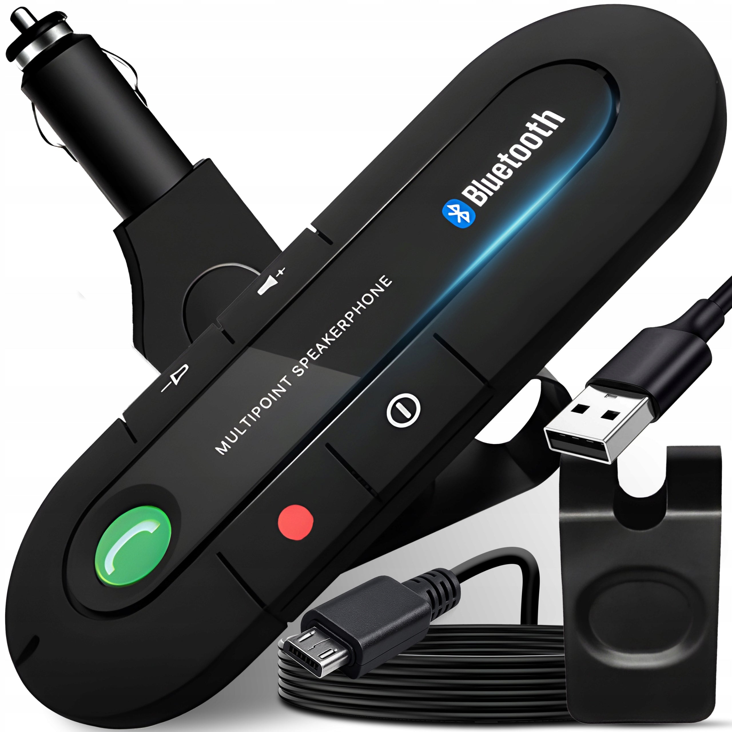 CAR SPEAKERPHONE FOR CALLS 5.0 BLUETOOTH BT CLIP FOR COVERS Packaging status original