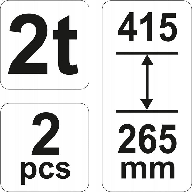 CAR STANDS 2T 2PCS YT-17310 YATO Product weight with unit packaging 5.4 kg