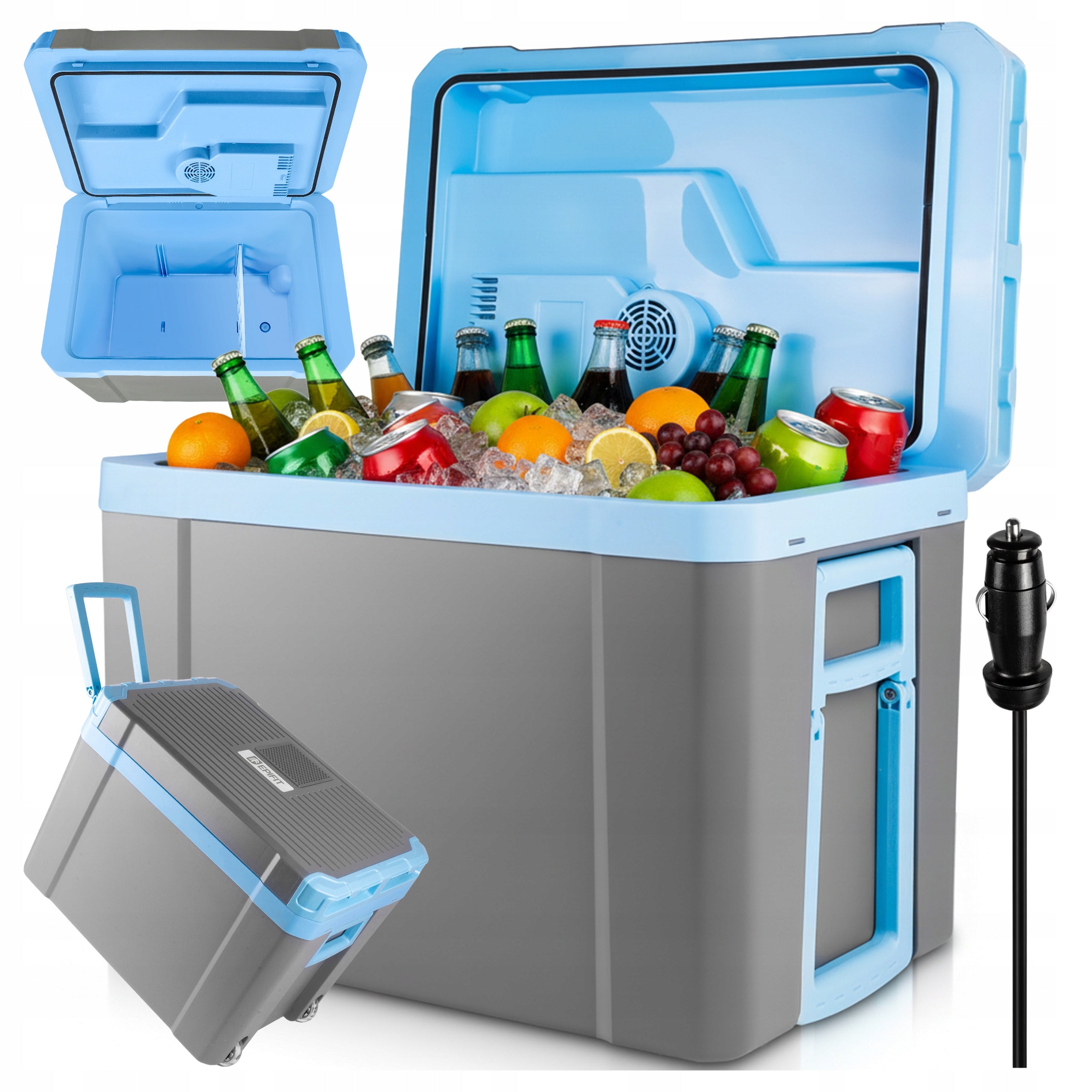 CAR TOURIST REFRIGERATOR 35L PORTABLE WHEELS HEATING 2IN1 12V/230V