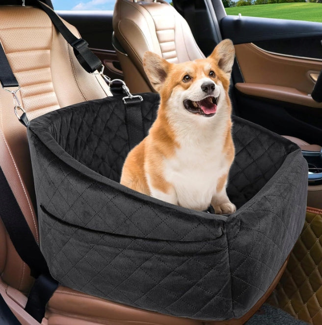 CAR TRANSPORTER SEAT FOR SMALL DOGS 31x52x53cm GREY Brand Perfectlife