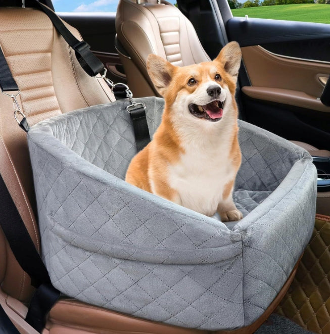 CAR TRANSPORTER SEAT FOR SMALL DOGS 31x52x53cm GREY Product height 31 cm