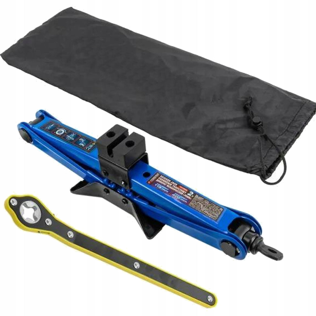 CAR TRAPEZOIDAL LIFT LEVER 2t 2000kg 115-400mm + KEY + RUBBER