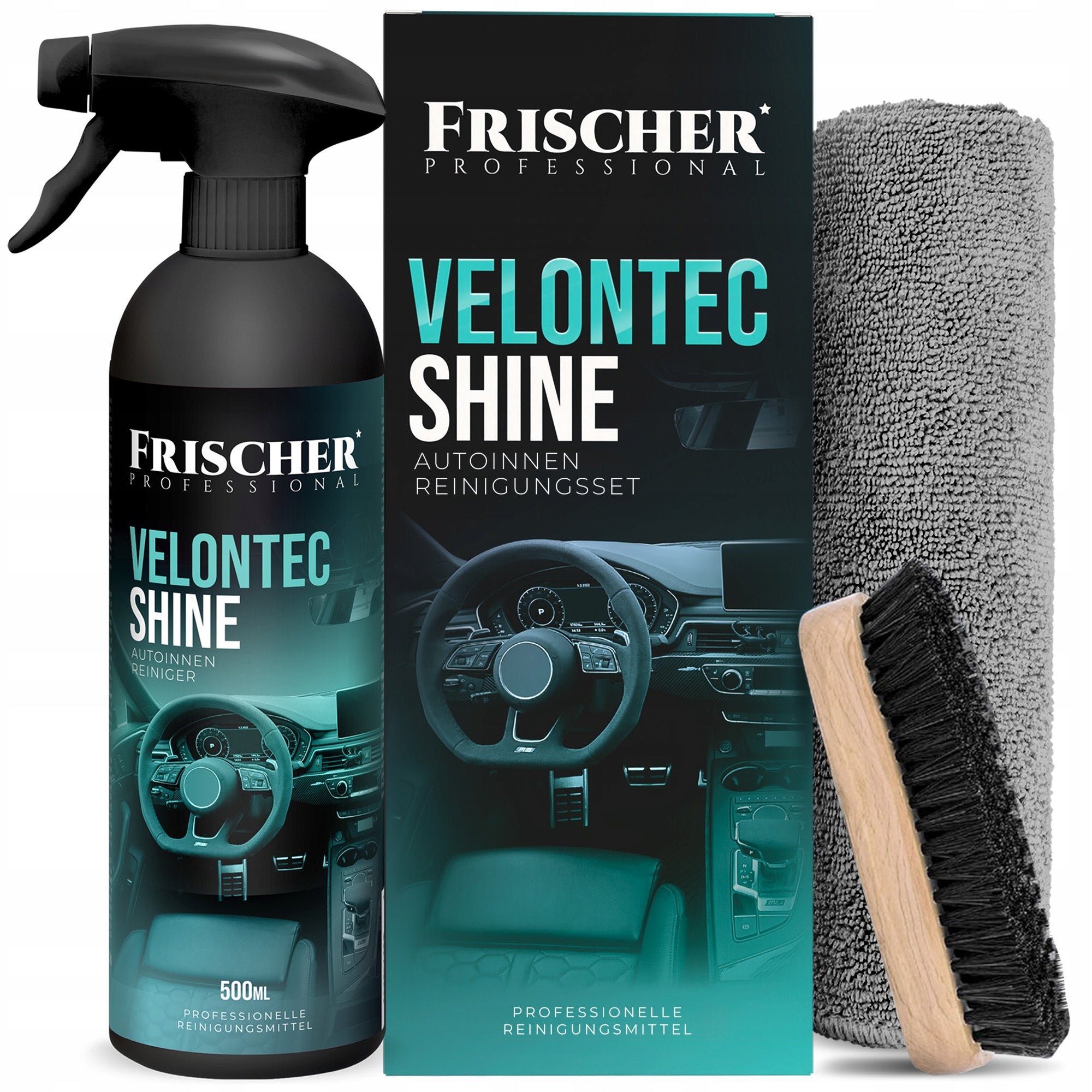 CAR UPHOLSTERY CLEANER PLASTIC CAR SET 3IN1