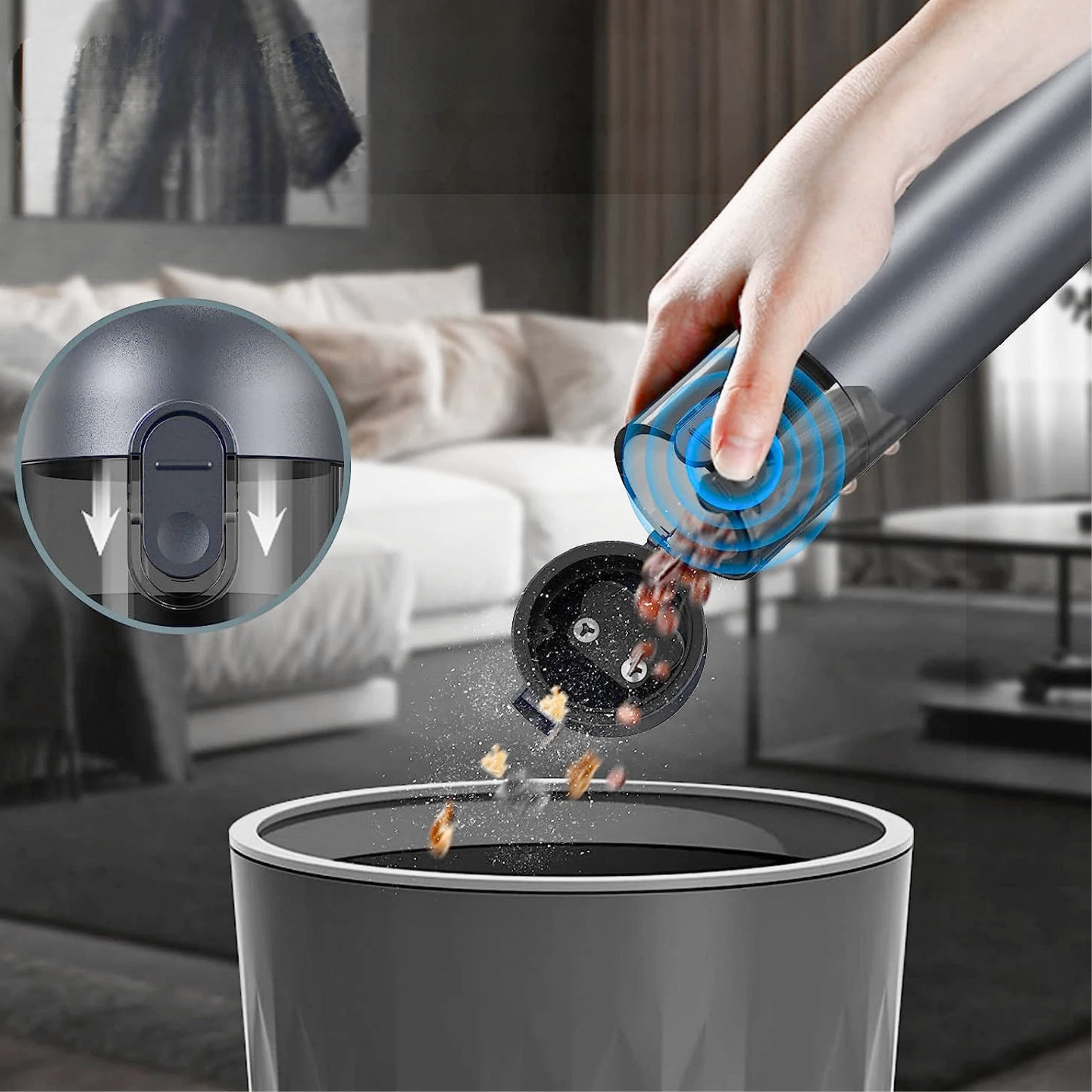 CAR VACUUM CLEANER CORDLESS HANDHELD 140W 18KPA CORDLESS POWERFUL Brand TopMac
