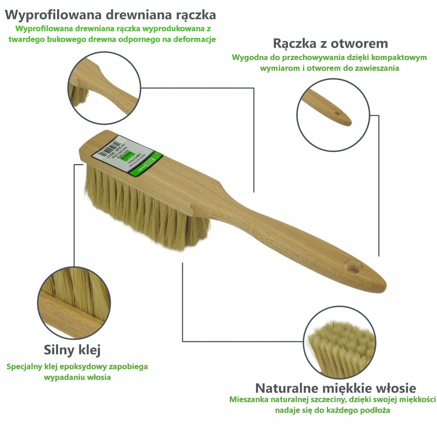 CAR WASH BRUSH - NATURAL HAIR Soft gentle on the body EAN (GTIN) 5906286559810
