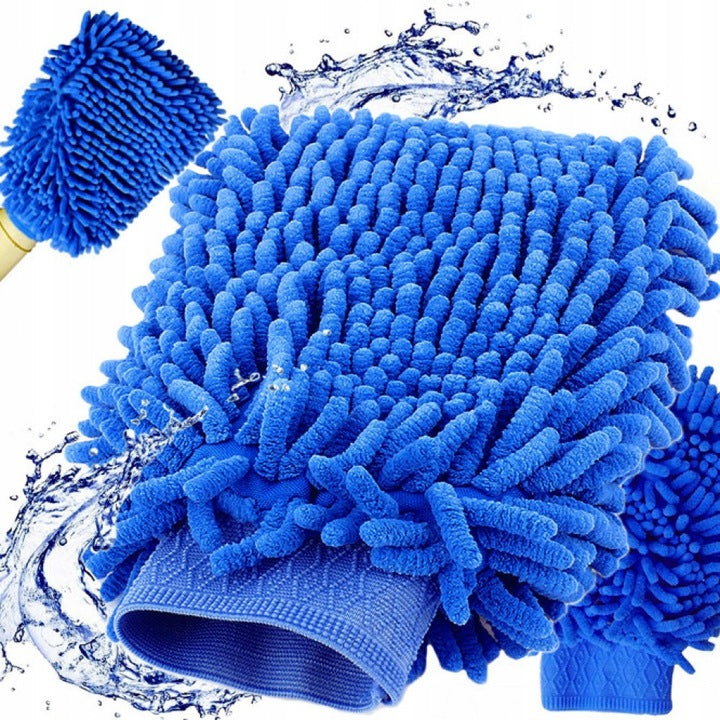 CAR WASH GLOVE MICROFIBER GLASS VARNISH HIGH ABSORBENCY