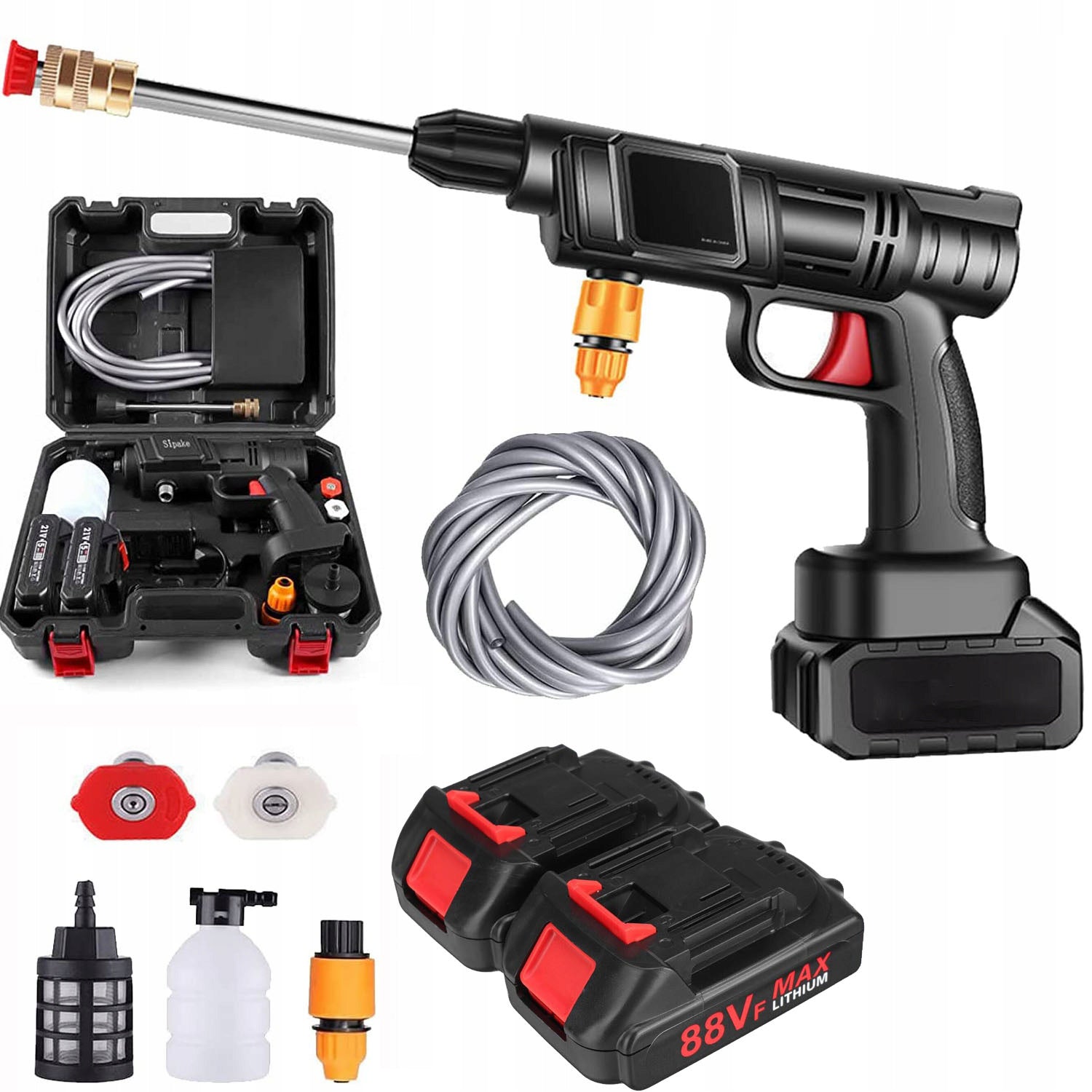 CAR WASH GUN CORDLESS PRESSURE WASHER 2*AKU