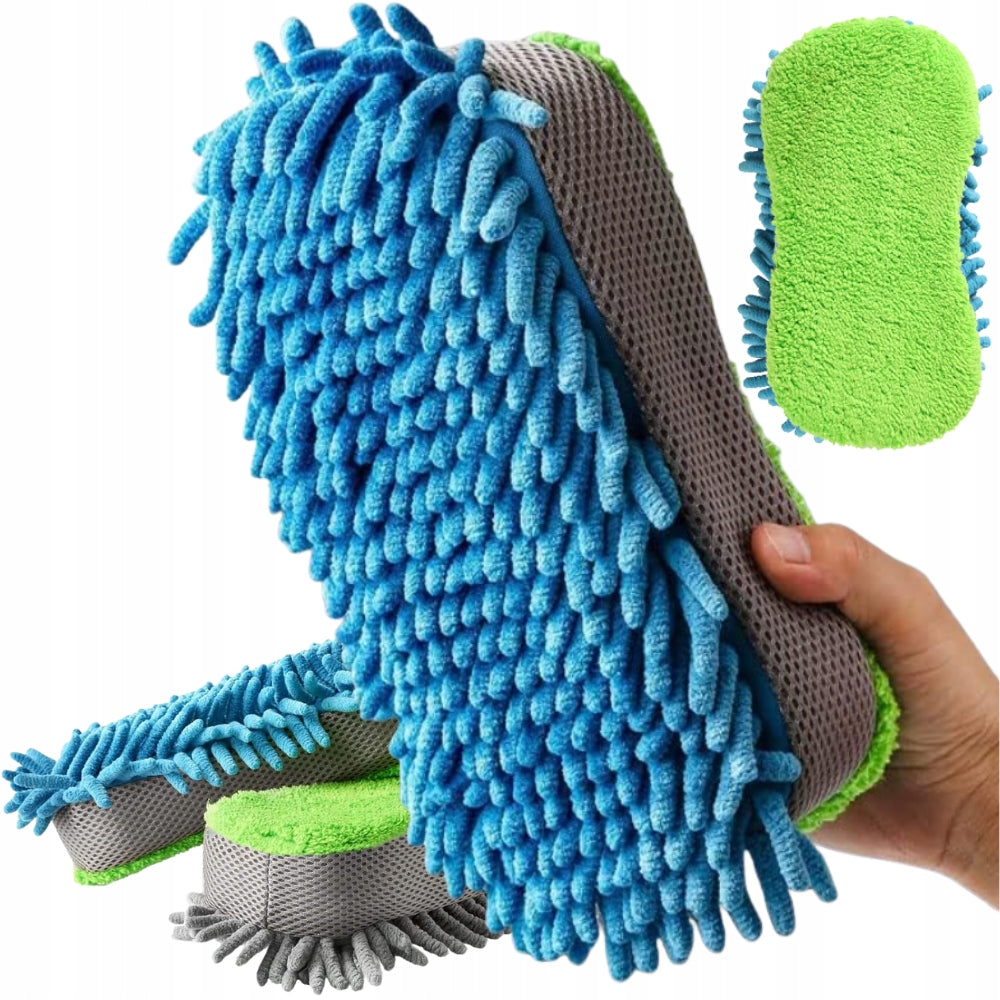 CAR WASH SPONGE LARGE XL SOFT MICROFIBER DOUBLE-SIDED