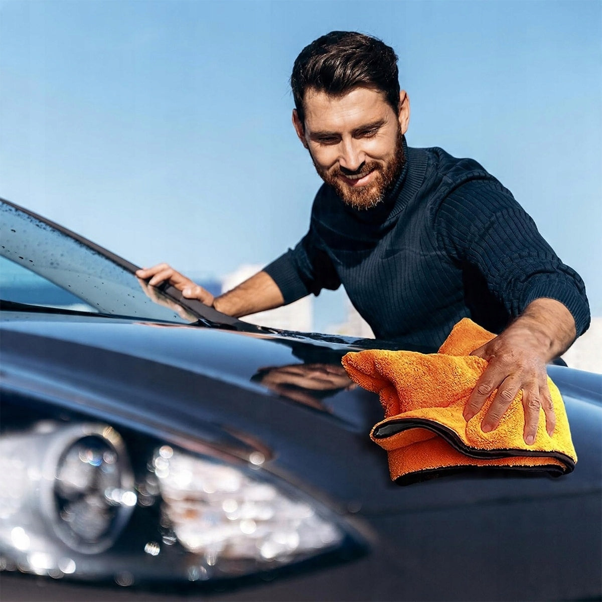 CAR WASH TOWEL DEHUMIDIFYING CAR WASH PAINT 60X90 1400GSM Packaging status original
