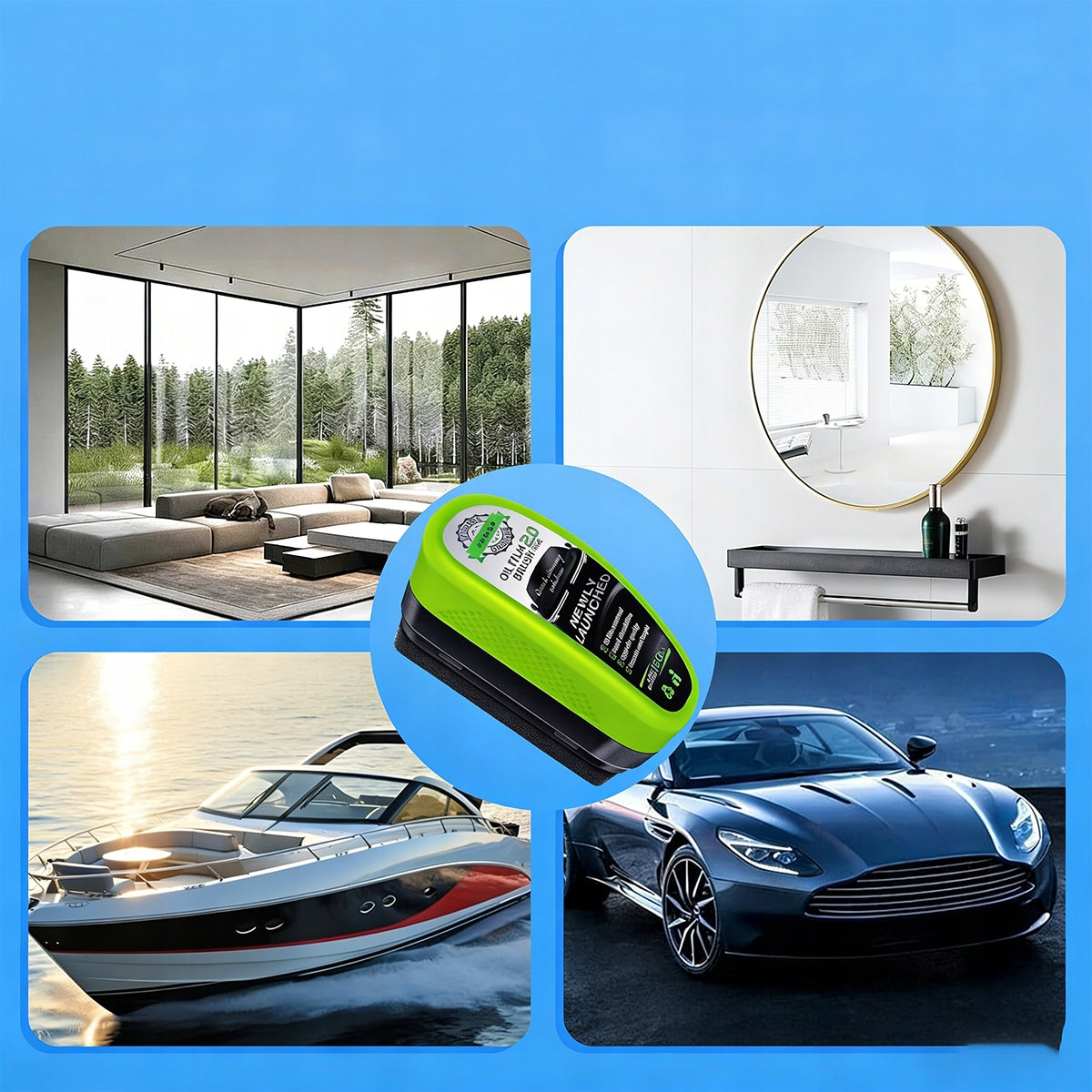 CAR WINDOW CLEANER FOR OIL FILM STAIN REMOVER Packaging capacity 150 ml