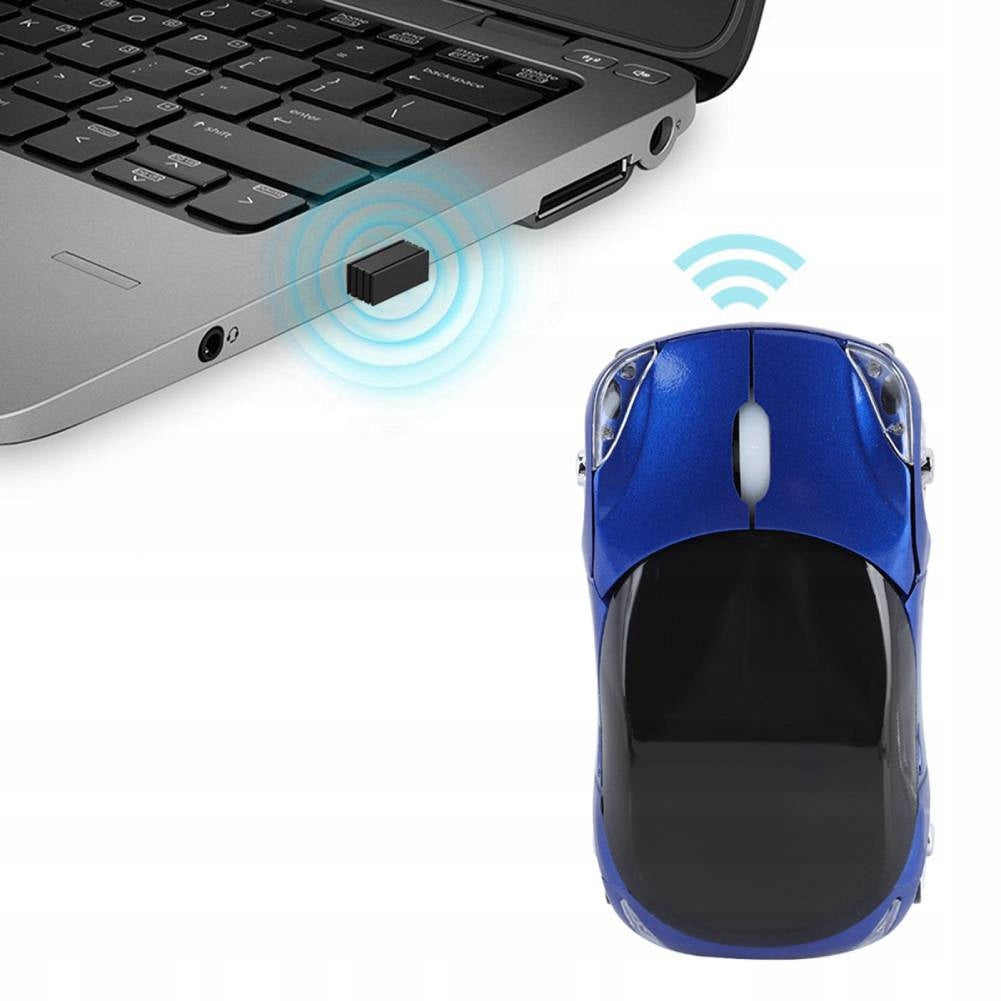 CAR WIRELESS OPTICAL MOUSE 2.4G FUN OFFICE GIFT BLUE