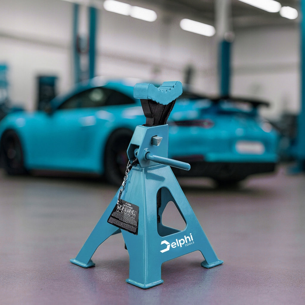 CAR WORKSHOP 4T SUPPORT STANDS ADJUSTABLE LOCK 2x Brand Delphi tools