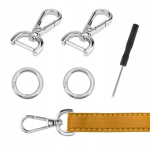 CARABINER SWIVEL RINGS D LATCH FOR BAG SET OF 2