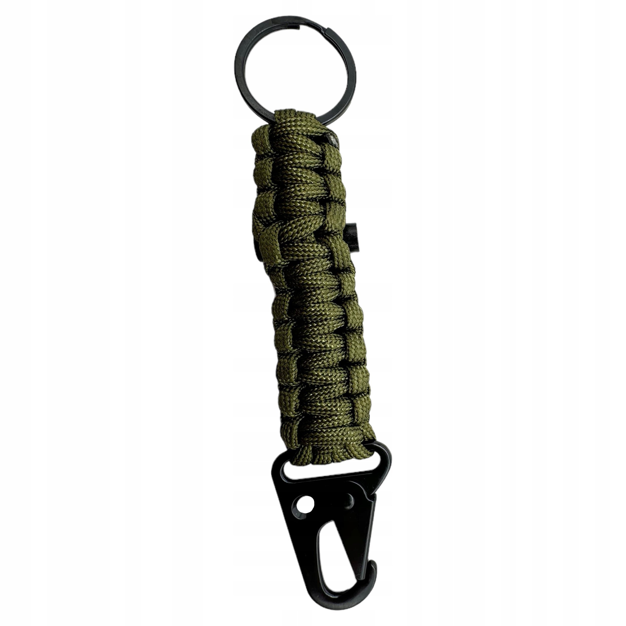 CARABINER TACTICAL SURVIVAL KEYCHAIN CORD PARACORD FLINT ASG 34-GRN Brand JB Tacticals