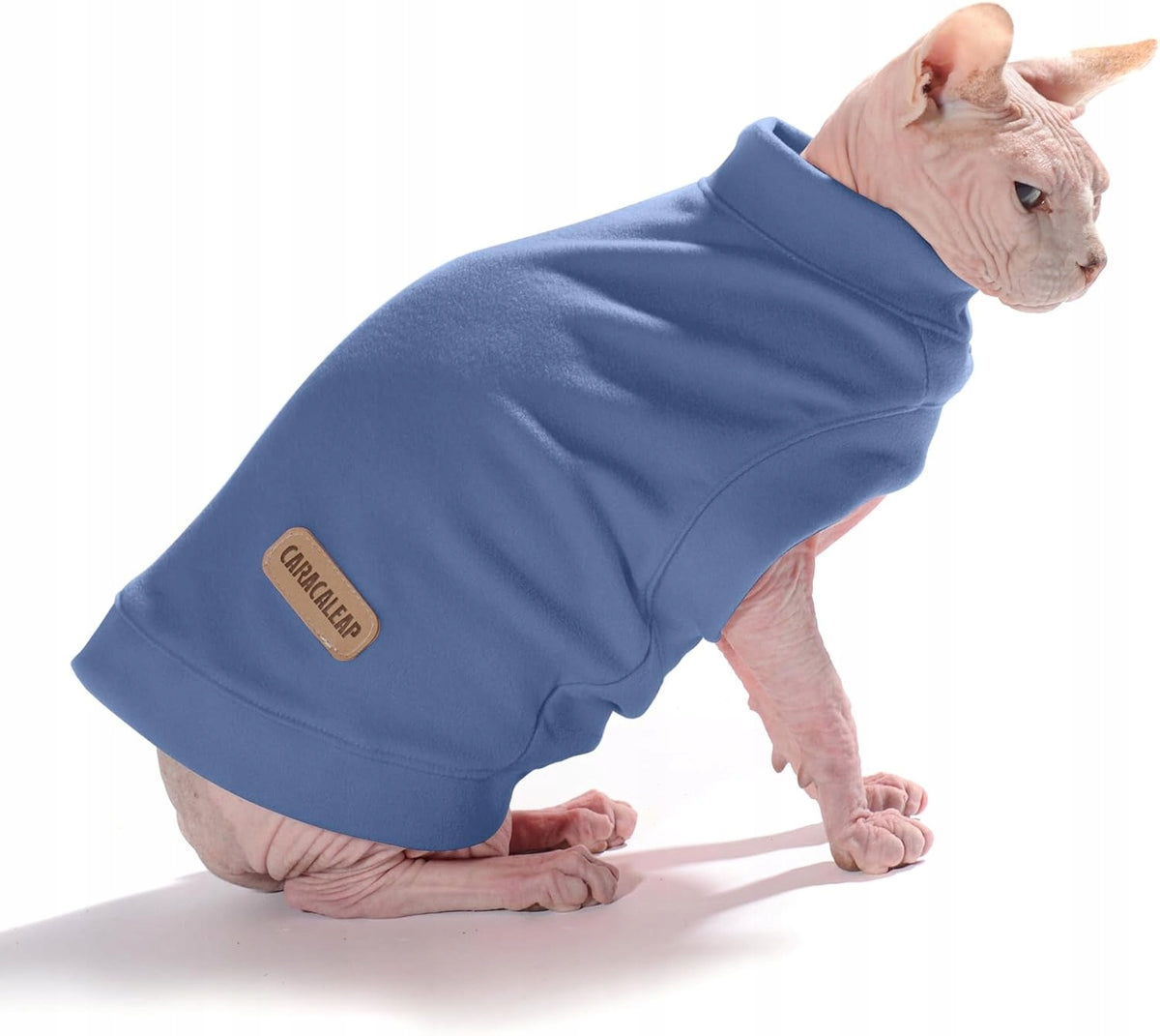 CARACALEAP Dog/Cat Clothes Fleece Navy Blue Size S