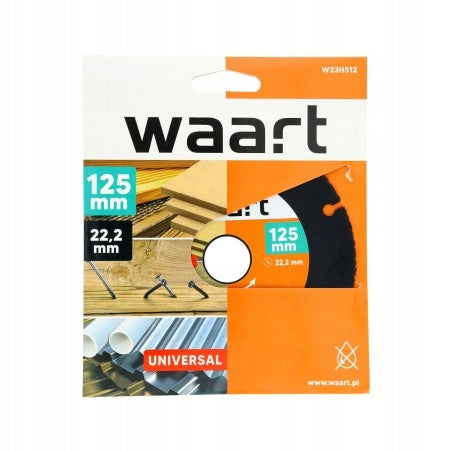 CARBIDE EMBANKMENT DISC. FOR CUTTING WOOD WITH NAILS 125MM WAART EAN (GTIN) 5902143151685
