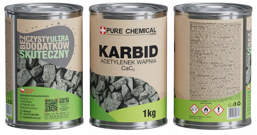 CARBIDE FOR MOLES 1KG CALCIUM CARBIDE REPELLENT FOR MOLES AND VOLES Packaging status original