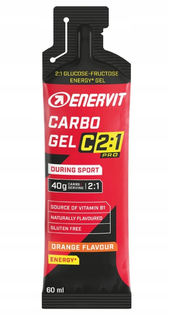 CARBO GEL C2:1 PRO ENERVIT ENERGY GEL CARBOHYDRATES QUICKLY ABSORBED Expiration date at least six months from the date of purchase