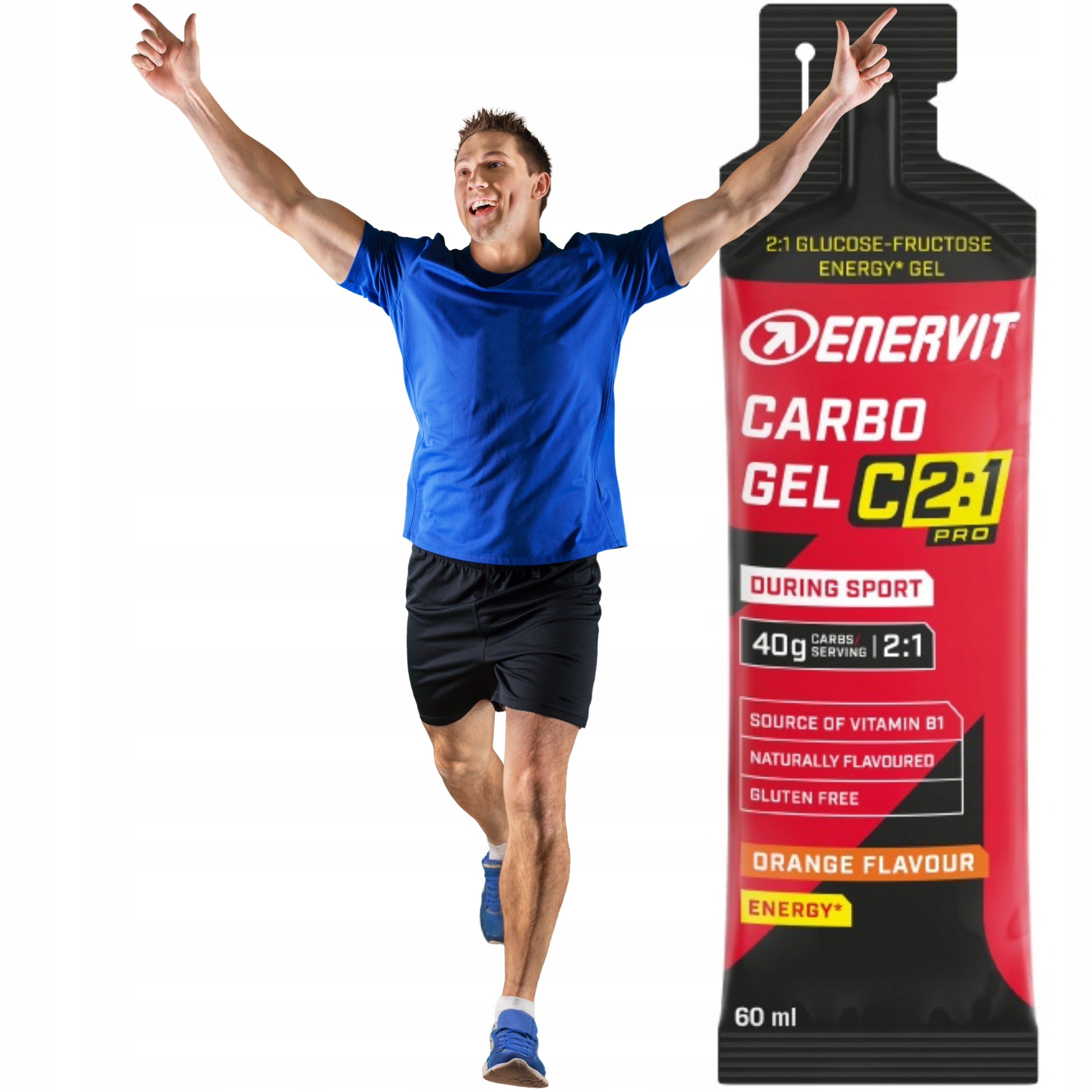 CARBO GEL C2:1 PRO ENERVIT ENERGY GEL CARBOHYDRATES QUICKLY ABSORBED