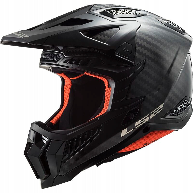 CARBON HELMET CROSS ENDURO LS2 MX703 C X-FORCE CARBON BLACK GLOSS M