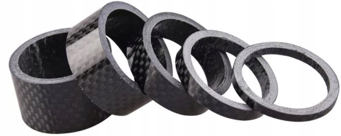 CARBON STEERING PIPE SPACERS 5 PACK